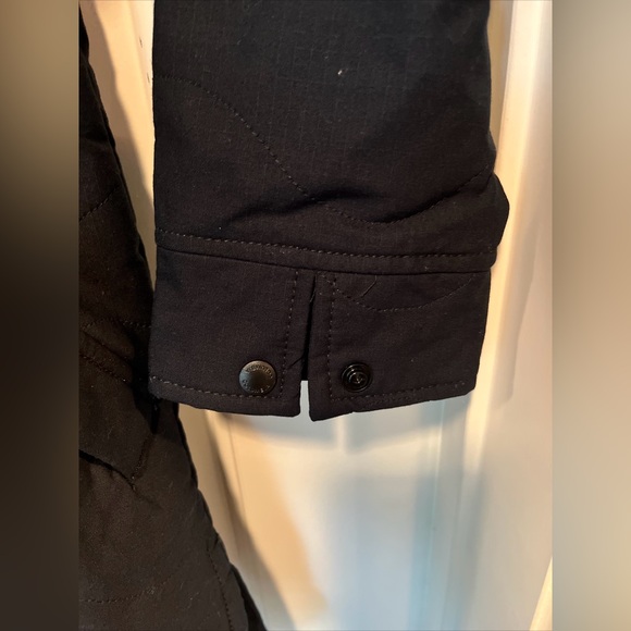 Womens Large Columbia Crystal Crest Quilted Jacket Black Hooded Sherpa Lined - Picture 5 of 16